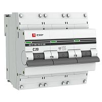 Автоматический выключатель 3P 20А (C) 10kA ВА 47-100 PROxima | код mcb47100-3-20C-pro | EKF