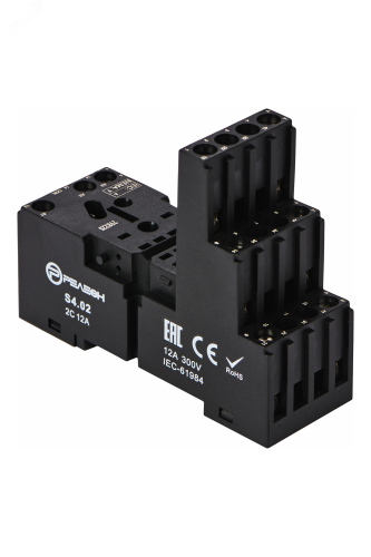 Розетка для реле RP4.32 и модуля PM8 (12А) | код S402 | Релеон