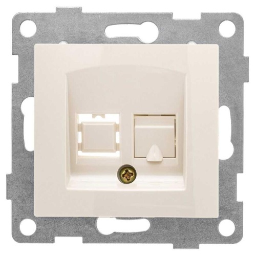 Розетка компьютерная 1-м СП Bravo RJ45 механизм беж. | код С10К1-003 | GUSI