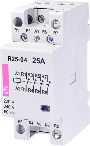 Контактор R 25-04 230V AC 25A (AC1) | код 002462350 | ETI