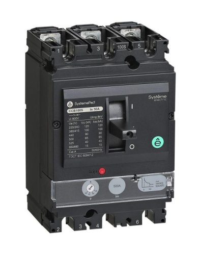 Включатель автоматический SYSTEMEPACT CCB100 50кА 3P3D TMD100 рычаг | код. SPC100N100L3DF | Systeme Electric