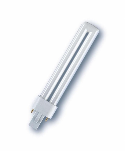 Лампа люминесцентная компактнаяDULUX S 11Вт/827 G23 (инд. уп.) OSRAM | код 4099854123344 | LEDVANCE