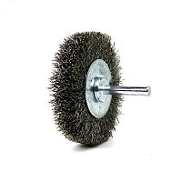 Щетка дисковая Д70x18 c хв-м д6x30, ворс гофр нерж сталь 0,30, до 18000 об/мин (13-184) | код EB-D70SS1 | EuroBrush