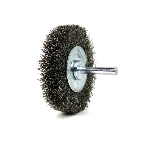 Щетка дисковая Д70x18 c хв-м д6x30, ворс гофр нерж сталь 0,30, до 18000 об/мин (13-184) | код EB-D70SS1 | EuroBrush