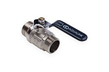 Кран шаровой НН 1/2 ручка никелированный (2427) | код 02427 | AQUALINK