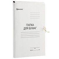Папка для бумаг с завязками картонная BRAUBERG, гарантированная плотность 300 г/м2, до 200 листов, 124567 | код 124567 | BRAUBERG