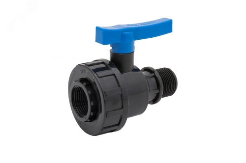 Кран шаровой компрессионный разъемный d 63 | код 555220063 | Политэк