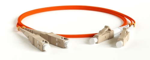 Патч-корд волоконно-оптический (шнур) MM 50/125 LC-SC 2 мм duplex LSZH 5 м, Hyperline FC-D2-50-LC/PR-SC/PR-H-5M-LSZH-OR | код 28357 | Hyperline
