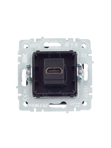 BRITE Розетка HDMI РHDMI-0-БрГ графит | код BR-H10-K53 | IEK фото 7 BRITE Розетка HDMI РHDMI-0-БрГ графит | код BR-H10-K53 | IEK фото 7