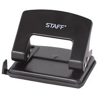 Дырокол STAFF, металлический средний, до 20 листов, черный, 224649 | код 224649 | STAFF