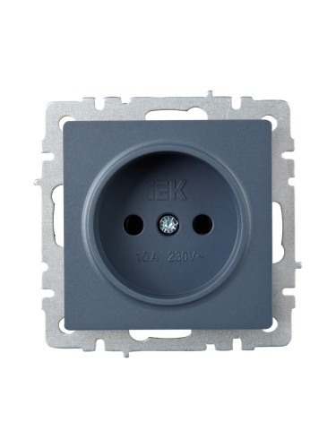 BRITE Розетка 1-местная без заземления без защитных шторок 10А РС10-1-0-БрМ маренго | код BR-R10-10-K35 | IEK фото 4