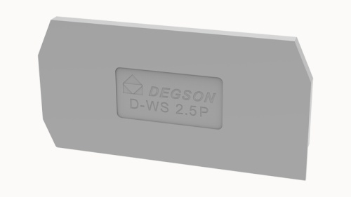 D-WS2.5P-01P-11-00Z(H), Концевая крышка, для WS2.5P, серый, шт | код 11060000104 | DEGSON