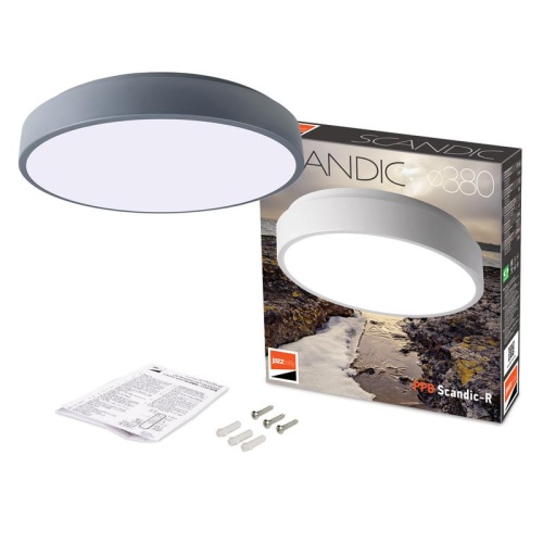 Светильник светодиодный декоративный PPB Scandic-R 36Вт 4000К IP20 d380х50 настенно-потолочный GR | Код. 5036888 | JazzWay фото 7