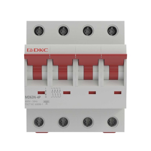 Выключатель автоматический модульный 4п D 10А 6кА YON max MD63N DKC MD63N-4PD10 фото 2 Выключатель автоматический модульный 4п D 10А 6кА YON max MD63N DKC MD63N-4PD10 фото 2