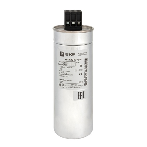 Конденсатор косинусный КПС-0,4-10-3 PRO | код kps-0,4-10-3-pro | EKF Конденсатор косинусный КПС-0,4-10-3 PRO | код kps-0,4-10-3-pro | EKF
