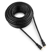 Кабель HDMI Cablexpert CC-HDMI4-20M, 20м, v1.4, 19M/19M, черный, позол.разъемы, экран, пакет | код CC-HDMI4-20M | Cablexpert