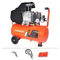 Компрессор поршневой Patriot Optima Euro 24-240K2 масляный 240л/мин 24л 1500Вт оранжевый/черный | код 2005105 | PATRIOT