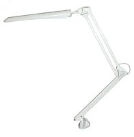 Светильник настольный Гермес белый LED 8 Вт сенсорный выключатель струбцина 2 звена диммируемый | код Гермес 8 | Трансвит