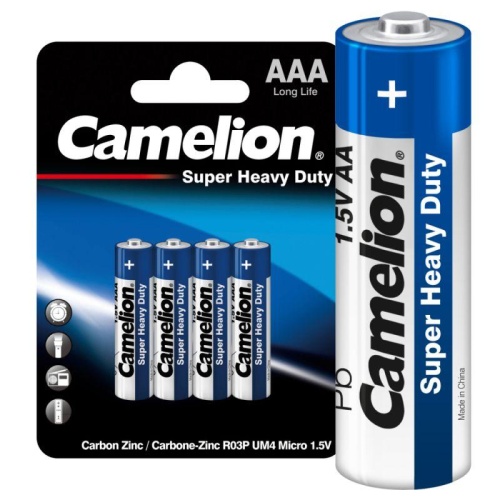Элемент питания солевой AAA/R03 R03P-BP4B BL-4 син. (блист.4шт) Camelion 3214 Элемент питания солевой AAA/R03 R03P-BP4B BL-4 син. (блист.4шт) Camelion 3214