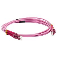 Патч-корд оптический LANMASTER, дуплексный, LC/PC-LC/PC, OM4, LSZH, 0.5 м | код LAN-2LC-2LC/OM4-0.5 | LANMASTER