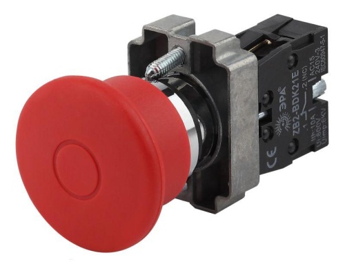 Кнопка LAY5-BT42 "Грибок" аварийная с фиксацией BBG80-BT-K04E | код Б0045645 | ЭРА