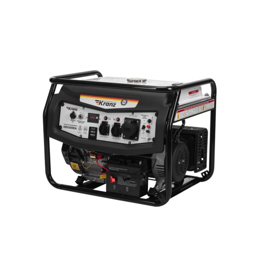 Генератор бензиновый KR5500EA, 5,5кВт, 230В, 25л, коннектор автоматики, электростартер KRANZ | код KR-16-1135 | KRANZ