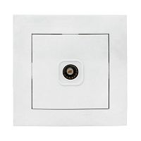 Валенсия розетка телевизионная 1-местная 75Ом 5-862МГц белая PROxima | код EWA00-027-10 | EKF