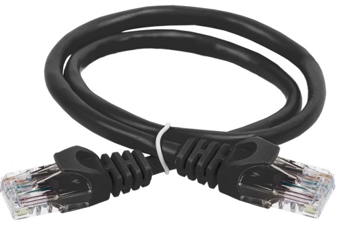 ITK Коммутационный шнур (патч-корд) кат.6 UTP PVC 3м черный | код PC09-C6U-3M | IEK