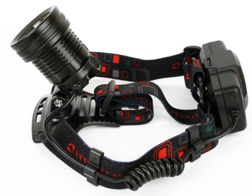 Фонарь аккумуляторный налобный E1335 2LED 4Вт фокус 4 режима аккум. 3.7В метал. черн. (бокс) Ultraflash 13905 фото 4