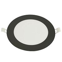 Светильник светодиодный ДВО-6w 4000K 480Лм slim черный | код 51615 | Feron