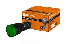 Лампа AD-16DS(LED)матрица d16мм зеленый 12В AC/DC TDM | код SQ0702-0053 | TDM