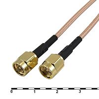 Разъём высокочастотный RUICHI SMA-P/SMA-P-RG316-50CM, длина 50 см | код 109529 | Ruichi