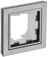 BRITE Рамка 1-местная IP44 РУ-1-БрС-44 сталь | код BR-M12-44-K46 | IEK