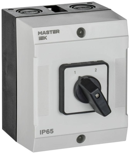 Переключатель кулачковый в боксе стандартная рукоятка 10А схема 54 | код MI-CS20-010-054 | IEK