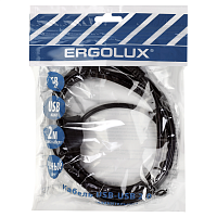 Кабель удлинитель USB ELX-EC01P-USB USB (АМ)-USB (AF) 2м PVC пакет черн. | код 15298 | Ergolux