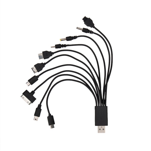 USB-кабель 10 в 1: 5P/5P/DC2.0/micro USB/DC4.5/DC3.5/Samsung G600/iPhone4/micro USB | код 18-1196 | REXANT