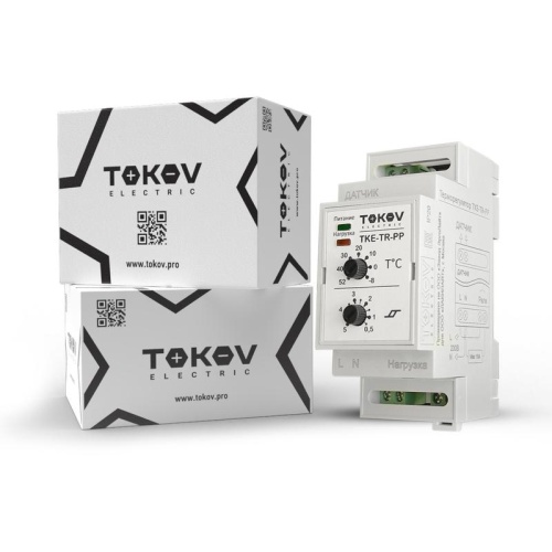 Термостат механический для обогрева труб на DIN-рейку Tokov Electric | код TKE-TR-PP | TOKOV ELECTRIC