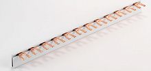 Шинка гребенчатая P-1L/210/10, тип штырь, 1P-12Mod., 10mm?, 63A, 230/415V, 210mm | код KP11210 | KASEEY