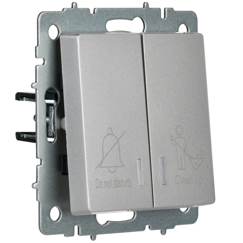 BRITE Выключ. 2-кл. с инд. отел. 10А ВС10-2-9-БрС сталь IEK | код BR-V20-2-10-K46 | IEK фото 3