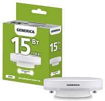 Лампа светодиодная T80 таблетка 15Вт 230В 4000К GX53 GENERICA | код LL-T80-15-230-40-GX53-G | IEK