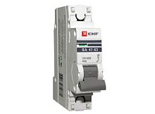 Модульный автоматический выключатель ВА 47-63 PROxima 1 полюс, 32А, х-ка D | код. mcb4763-1-32D-pro | EKF 