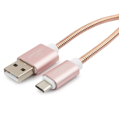 Кабель USB 2.0 Cablexpert CC-G-mUSB02Cu-0.5M, AM/microB, серия Gold, длина 0.5м, золото, блистер | код CC-G-mUSB02Cu-0.5M | Cablexpert