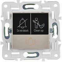 SKANDY Кнопка звонка с индикацией для отелей 10А SK-V17Sh шампань IEK | код SK-V14-2-10-K37 | IEK