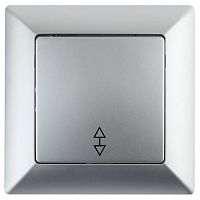 Переключатель Intro Solo 4-103-03 одноклавишный 10А-250В, IP20, СУ, алюминий | код Б0053579 | ЭРА