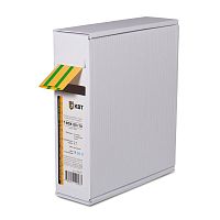 Термоусаживаемая трубка T-BOX 12/6 желто-зеленый (10м) (КВТ) | код 65626 | КВТ