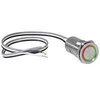 Кнопка сенсорная с подсветкой, с фиксацией TS22-11ZC/RG/S off-on, М22, IP68, нержавеющая сталь | код 114202 | Ruichi