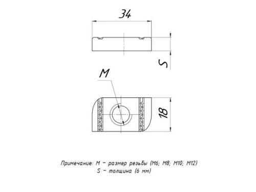 STRUT-гайка (канальная) М10 | код stgM10 | EKF фото 3