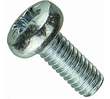 Винт DIN7985 М5х12 полукруглая голова класс прочности 4.8 покрытие цинк | код DIN7985-М5х12 | Крепдил
