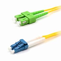 Патч-корд оптический переходной (SM), 9/125 (OS2), LC/UPC-SC/APC, (Duplex), PVC, 1м | код 50-2473-1 | REXANT
