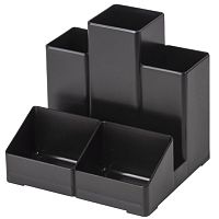 Подставка-органайзер BRAUBERG-CONTRACT, 109х95х101,5 мм, 5 отделений, черная, 230893 | код 230893 | BRAUBERG